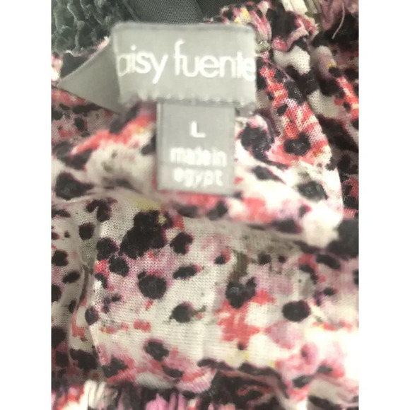 Daisy Fuentes women's cap sleeve Size L top pinks - Picture 5 of 5